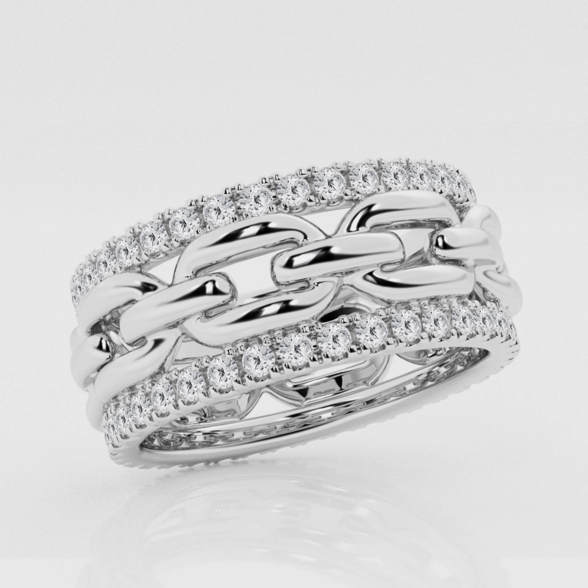 Natural Diamond | 1 ctw Round Link Fashion Band